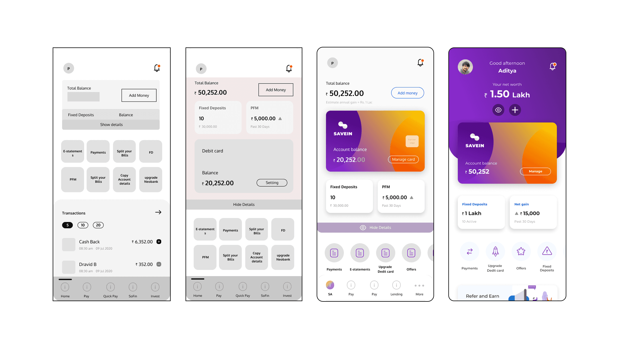 SaveIN — delivered app and brand system
