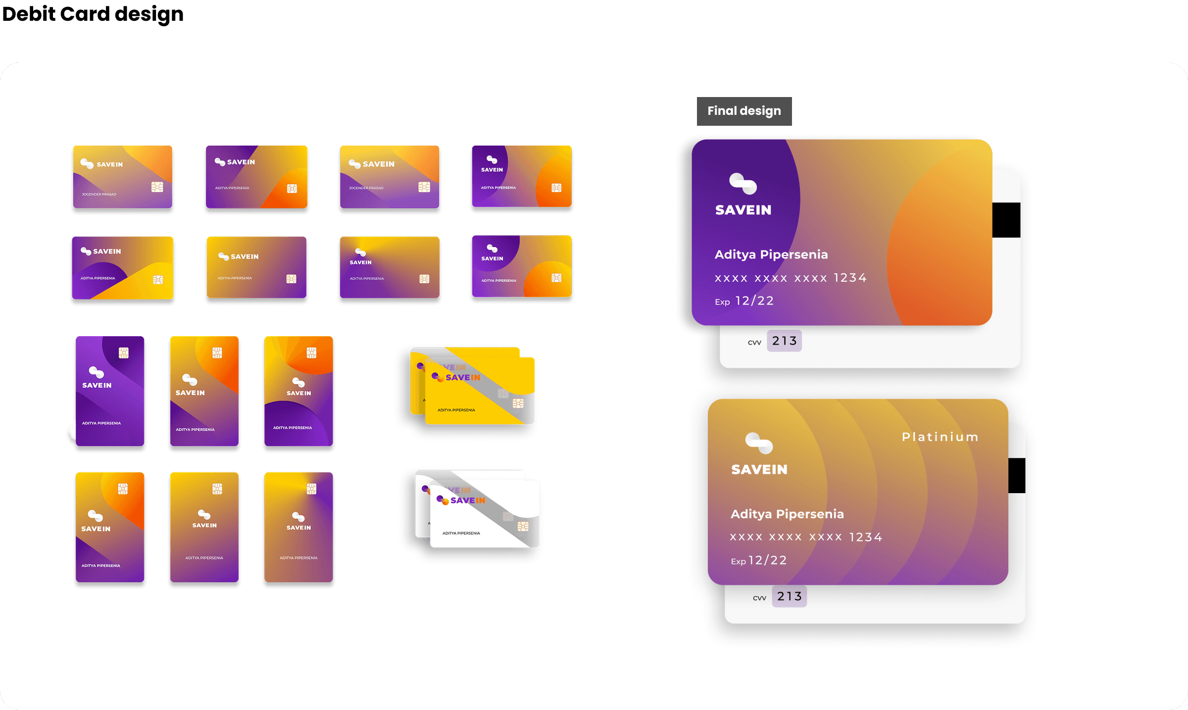 Debit card design